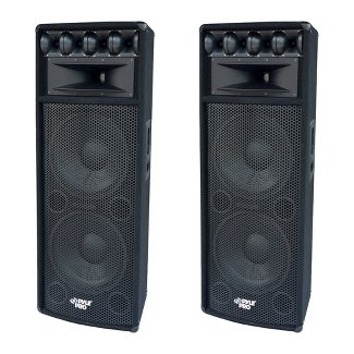 Pyle PADH212 1600W Outdoor 7 Way Pa Loud-Speaker Cabinet Sound System w/ Dual 12" Woofers, 3.4" Piezo Tweeters, & 5"x12" Super Horn Midrange (2 Pack) $455.99