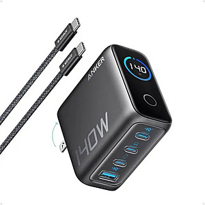 4-Port Anker USB-C 140W Max GaN PD 3.1 Laptop Charger w/ Touch Controls $54 + Free Shipping