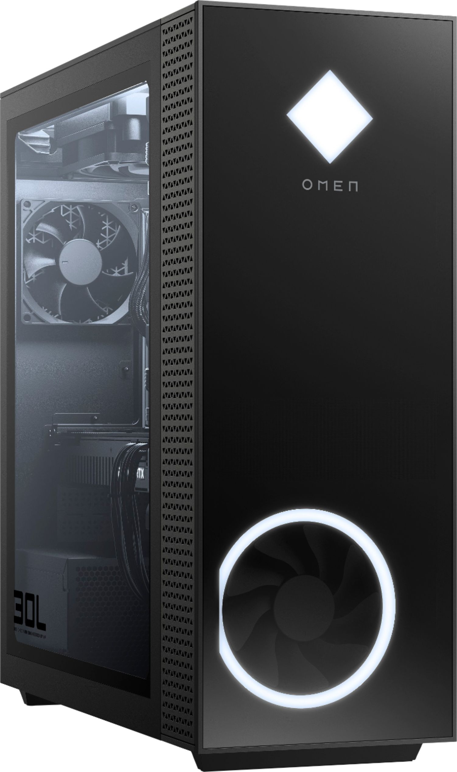 $1699 HP OMEN - Gaming Desktop - AMD Ryzen 7 5800X - 16GB Memory - NVIDIA GeForce RTX 3060 Ti - 1TB SSD - Jet Black at Best Buy in stock