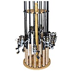 Rush Creek Creations Fishing Rod Holders for Garage, Fishing Pole Rack, Floor Stand Holds up to 16 Rods, Fishing Gear Equipment Storage Organize $19.99