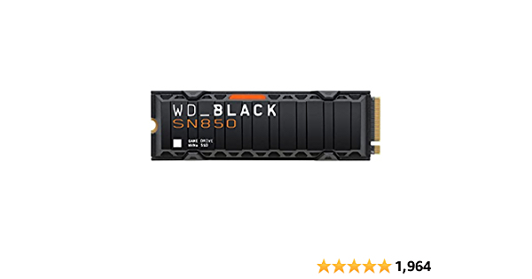 WD_BLACK 1TB SN850 NVMe Internal Gaming SSD Solid State Drive with Heatsink - Works with Playstation 5, Gen4 PCIe, M.2 2280, Up to 7,000 MB/s - WDS100T1XHE - $199.99