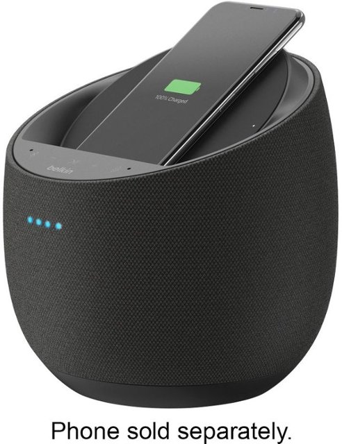 Belkin SoundForm Elite Hi-Fi Smart Speaker + Wireless Charger with Alexa or Google Assistant, Airplay2 - Black $79.99
