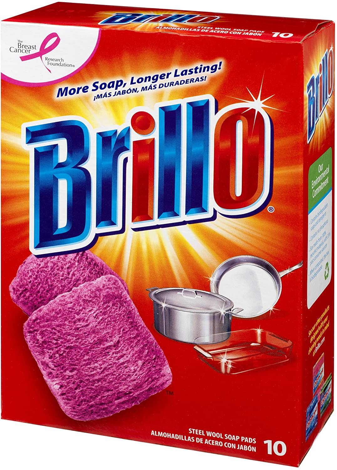 Brillo Steel Wool Soap Pads, Original Scent (Red), 10-Count - $1.88