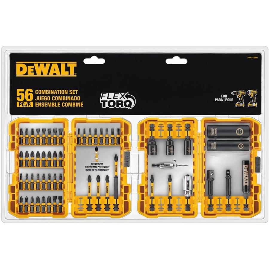 DEWALT FlexTorq 56-Piece Phillips/Square/Torx Impact Driver Bit Set $9.99 YMMV