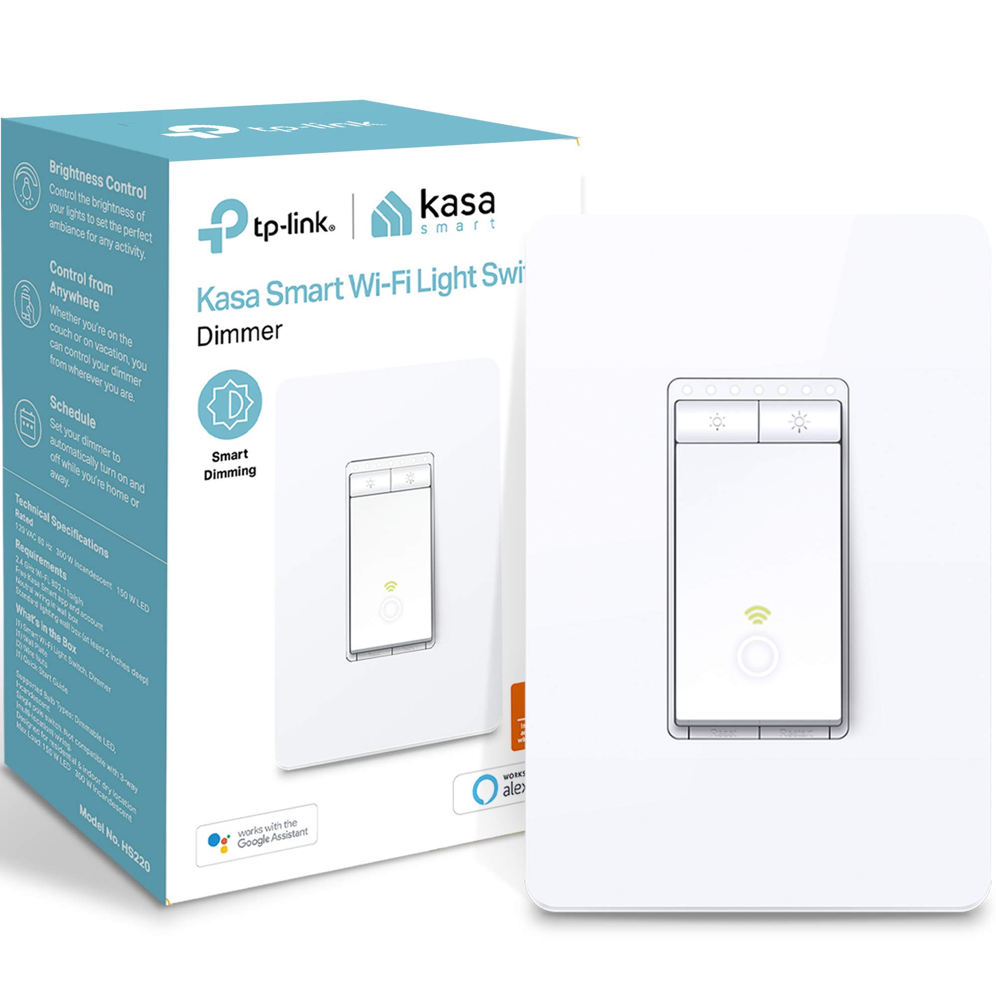 Amazon TP-link KASA smart switch dimmer HS220 $15.99