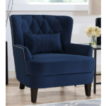 Lifestyle Solutions Landon Tufted Accent Chair (Navy Blue) $110 + Free Shipping