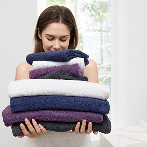 Bedsure Bath Towels Sets for Bathroom - 100% Cotton 8 Pieces Towels Set $19.99