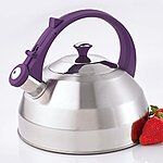 Creative Home Steppes 2.8 Qt Stainless Steel Whistling Teakettle Free shipping w/prime or $25+ $12.12