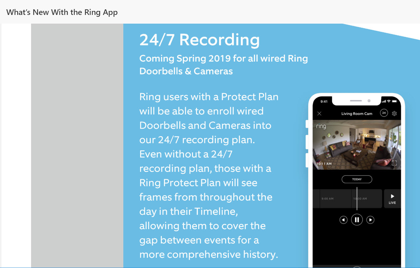 Psa Ring Wired Doorbells And Cameras Will Have 24 7 Recording In Spring 2019