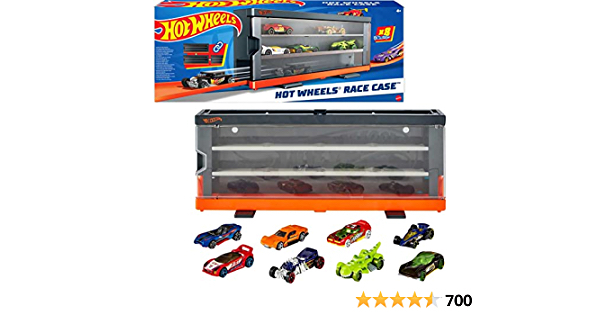 Hot Wheels Interactive Display Case with 8 1:64 Scale Cars, Storage for 12 Toy Cars, Connects to Hot Wheels Track, Gift for Collectors & Kids 4 Years & Older [Amazon Excl - $12.29