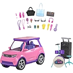 Barbie Big City Big Dreams Vehicle, Transforming Pink &amp; Purple Car with Drum Kit &amp; Accessories - $20.09