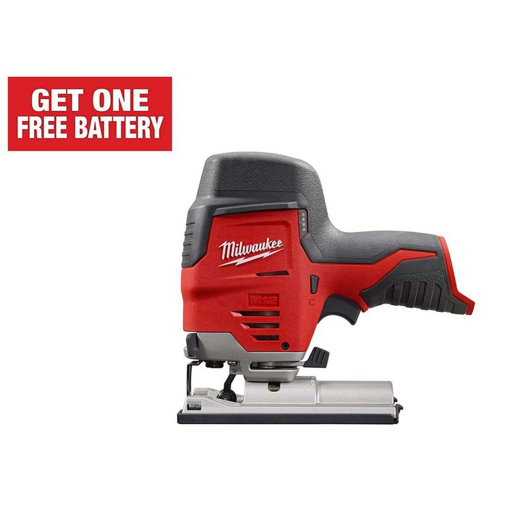 Milwaukee M12 12V Lithium-Ion Cordless Jig Saw (Tool-Only) 2445-20 - The Home Depot $59.77