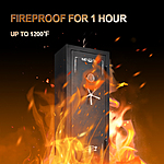 59&quot;H x 24&quot;W x 20&quot;D . 418lbs Gun Safe with Electronic Lock 60 Minutes Fire Protection up to 1200℉ - Tiger King $799