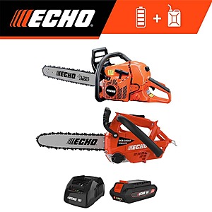 $529 59.8cc 2-Stroke Cycle Gas Chainsaw and 56V Cordless Battery Chainsaw Combo Kit w/ 2.5Ah Battery and Charger (2-Tool)