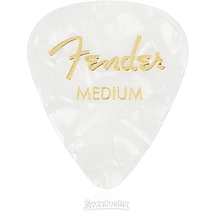 Fender 351 Shape Premium Celluloid Picks - Medium White Moto 12-pack for $3.99 at Sweetwater free shipping