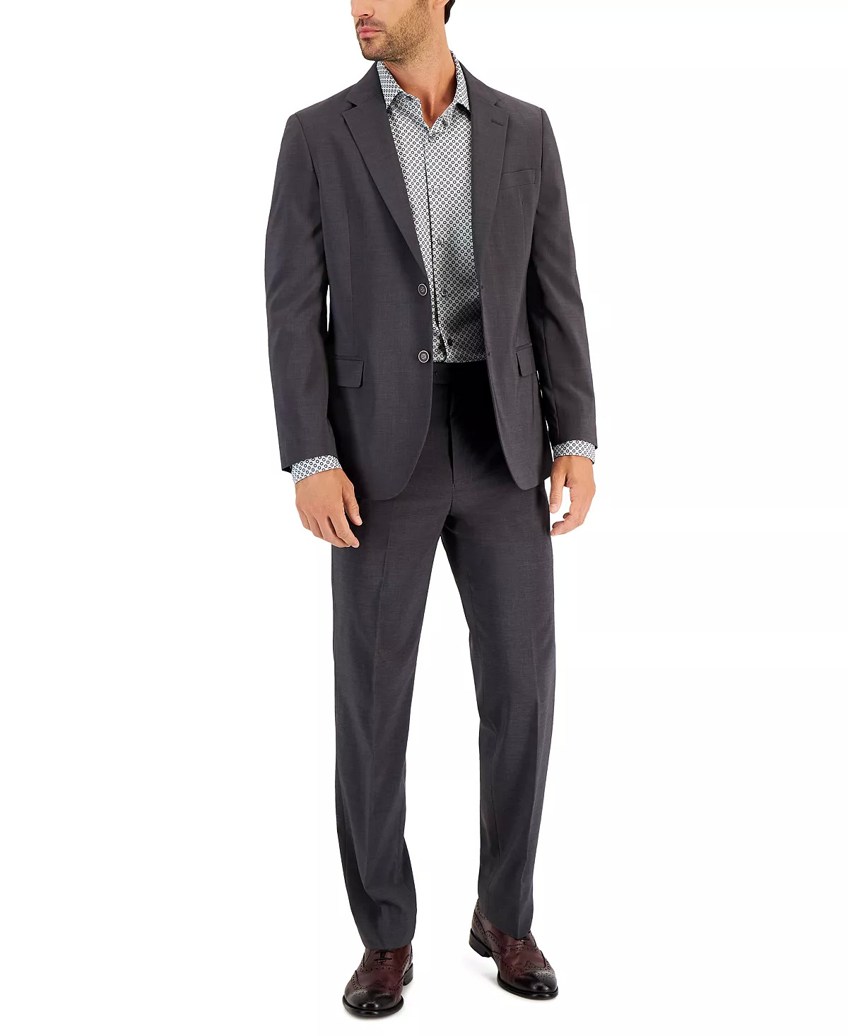 2-Piece Nautica Men's Modern-Fit Stretch Suit (Light Grey) $79 + Free Shipping