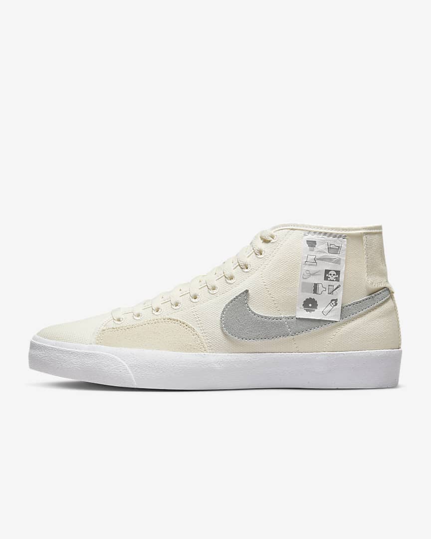 Nike Men s SB Blazer Court Mid Premium Skate Shoes (Summit White) $65