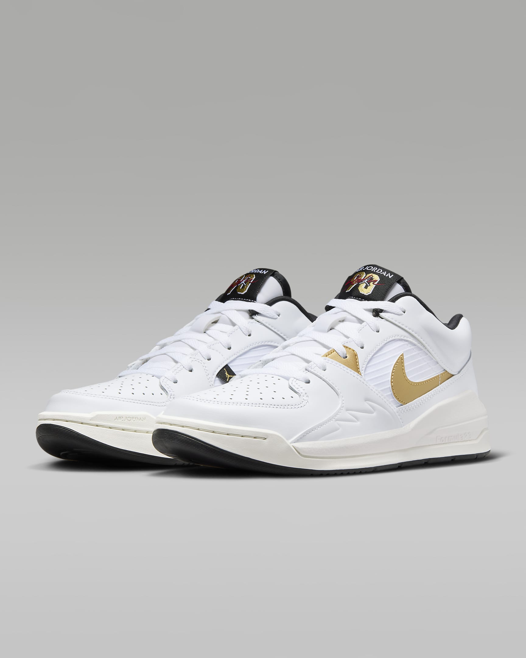 Nike Men's Air Jordan Stadium Shoes (White/Gold or White/Clover) $69 + Free Shipping