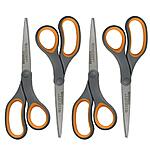 4-Pack Westcott 8&quot; Soft Handle Titanium Bonded Scissors (Gray/Yellow) $11.39 + Free Shipping w/ Prime or on $25+