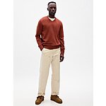 Gap Factory: V-neck Sweater (Russet) $10.19, Gap Fit Flex Performance Hoodie (Khaki or Beige) $29.74 &amp; More + Free Shipping on $50+