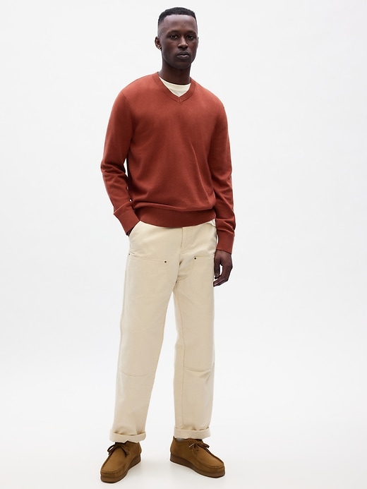 Gap Factory: V-neck Sweater (Russet) $10.19, Gap Fit Flex Performance Hoodie (Khaki or Beige) $29.74 & More + Free Shipping on $50+