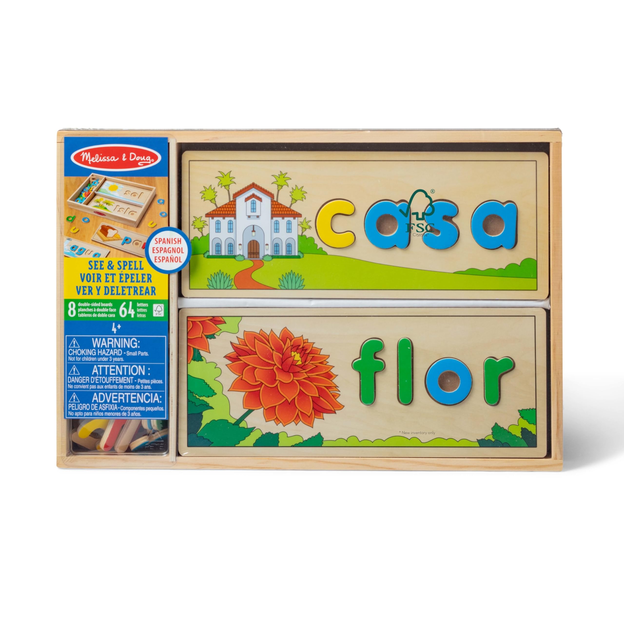 Melissa & Doug Spanish See & Spell Educational Language Learning Toy  $6.61 + Free Shipping w/ Prime or on $35+