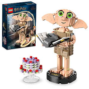LEGO Harry Potter Dobby the House-Elf Building Toy Set $28 + Free S&H w/ Walmart+ or $35+