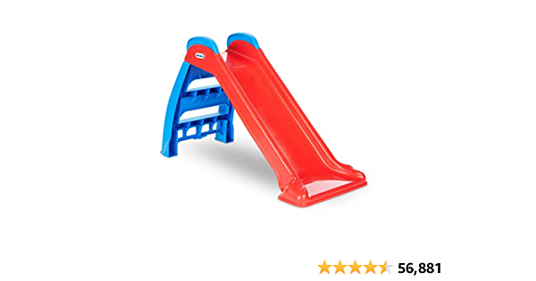 Little Tikes First Slide Toddler Slide, Easy Set Up Playset for Indoor Outdoor Backyard, Easy to Store, Safe Toy for Toddler, Slip And Slide For Kids (Red/Blue), 39.00''L - $25.87