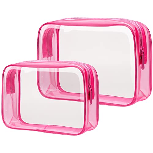 PACKISM Clear Makeup Bags 2 Pack Quart Size $7.99