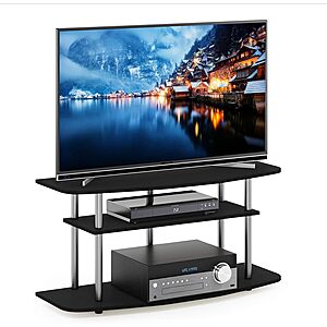 TV Stand for TV Size up to 43 Inch, 3-Tier, Black Oak - Free Shipping w/ Amazon Prime - $22.29