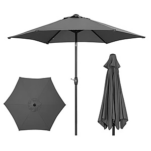 9' Ainfox Outdoor Patio Table Umbrella w/ Push Button Tilt/Crank (Various)
