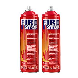 2-Pk AmzBoom Fire Extinguisher (A, B, C, K) w/ Mounting Bracket
