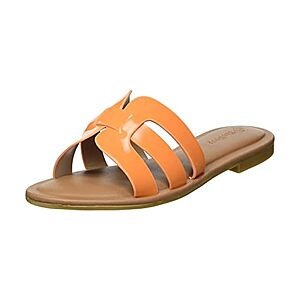 The Drop Women's Monika Slide Sandals (Carrot Orange) $7 + Free S/H w/ Prime