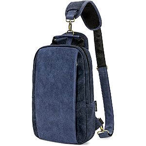 Ecosmile Waxed Canvas Messenger Sling Crossbody Bag