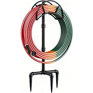 Landvoi Freestanding Metal Garden Hose Holder Stand (160' Capacity)