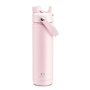 26-Oz Encool Insulated Stainless Steel Water Bottle w/ Straw (Cotton Candy)