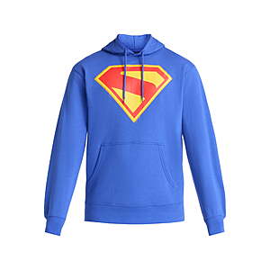 Superman Men's Shield Graphic Pullover Hoodie (Royal Blue)