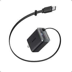 Anker Nano Retractable USB C up to 35W Charger Block (Black or White)