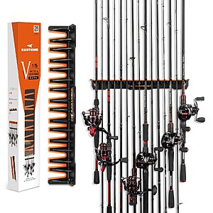 Prime Members: 15-Rod KastKing V15 Wall Mount Vertical Fishing Rod Holder Rack $10 + Free S&H