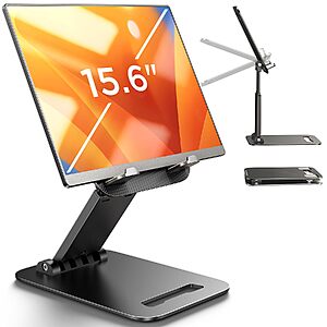 Lisen Foldable Tablet Stand Holder (Black, up to 15.9")