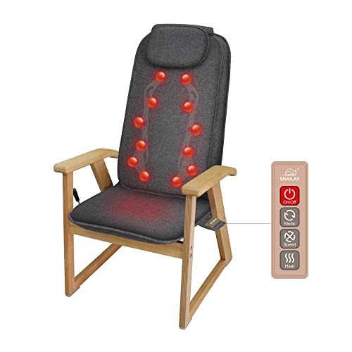 Snailax Massage Chair,Shiatsu Full Back Massager with Heat,Portable Full Body Massage Recliner, Adjustable Chair Massager, Massage Seat,Gifts for Men,Women $69