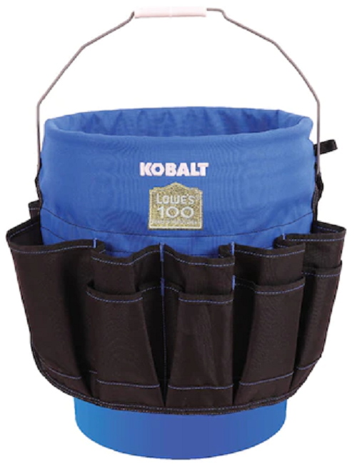 Kobalt Blue Black Polyester 18-in 5-Gallon Bucket Organizer B&M