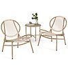 3-Piece Songmics Indoor &amp;amp; Outdoor Bistro Patio Furniture Set (Camel Brown) $69.14 + Free Shipping