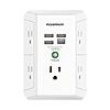 POWERIVER Multi Outlet Surge Protector w/ 4 USB Ports (White) $8.47 + Free Shipping w/ Prime or on $35+