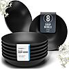Set of 8 Pure Living Stoneware Pasta Bowls (Matte Black) $19.99 + Free Shipping w/ Prime or on $35+