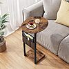 27&amp;quot; Vagusicc C-Shaped End Table w/ Slide-Under Sofa Tray &amp;amp; Storage Pocket (Rustic Brown) $16.49 + Free Shipping w/ Prime or on $35+