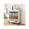 43.3&amp;quot; x 31.49&amp;quot; AWQM Shoe Organizer Cabinet w/ 2 Flip Cabinets &amp;amp; Open Shelves (White) $69.99 + Free Shipping w/ Prime