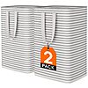 2-Pack 80L Lifewit Collapsible Laundry Baskets w/ Handles (Grey) $9.99 ($4.99 each) + Free Shipping w/ Prime or on $35+