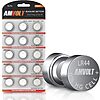 15-Pack AmVolt LR44 1.5-Volt Alkaline Button Batteries