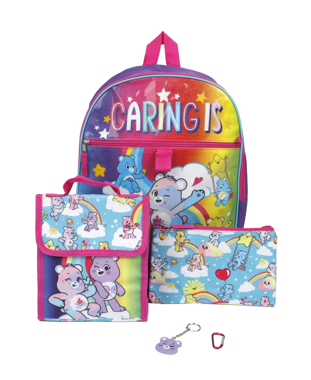 5-Pc Bioworld Kids' Care Bears Backpack Set w/ Lunch Bag & Utility Case (Purple) $14.65 + Free Store Pickup at Macy's or FS on $25+